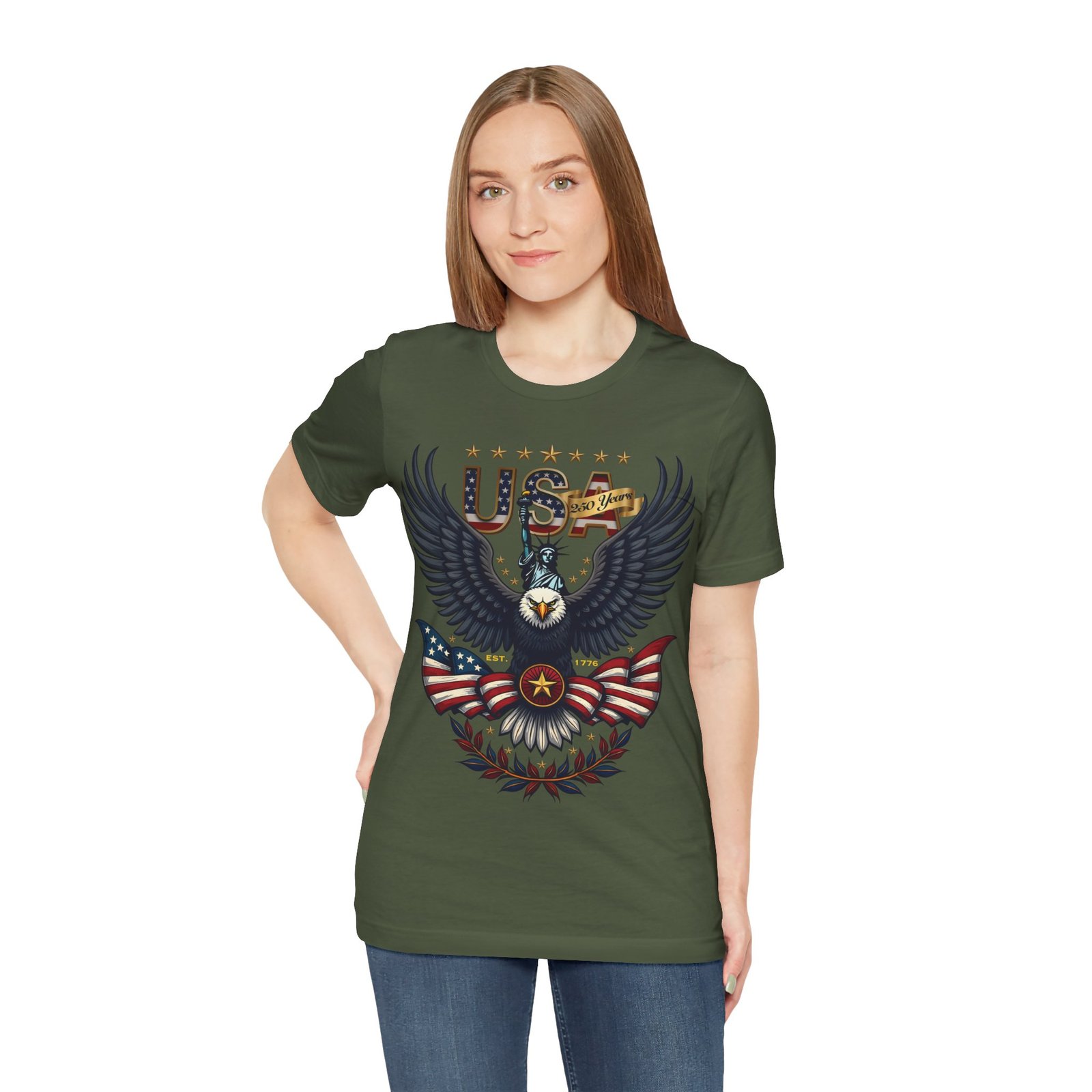 USA Eagle Tee - Patriotic American Flag Graphic T-Shirt - Image 8