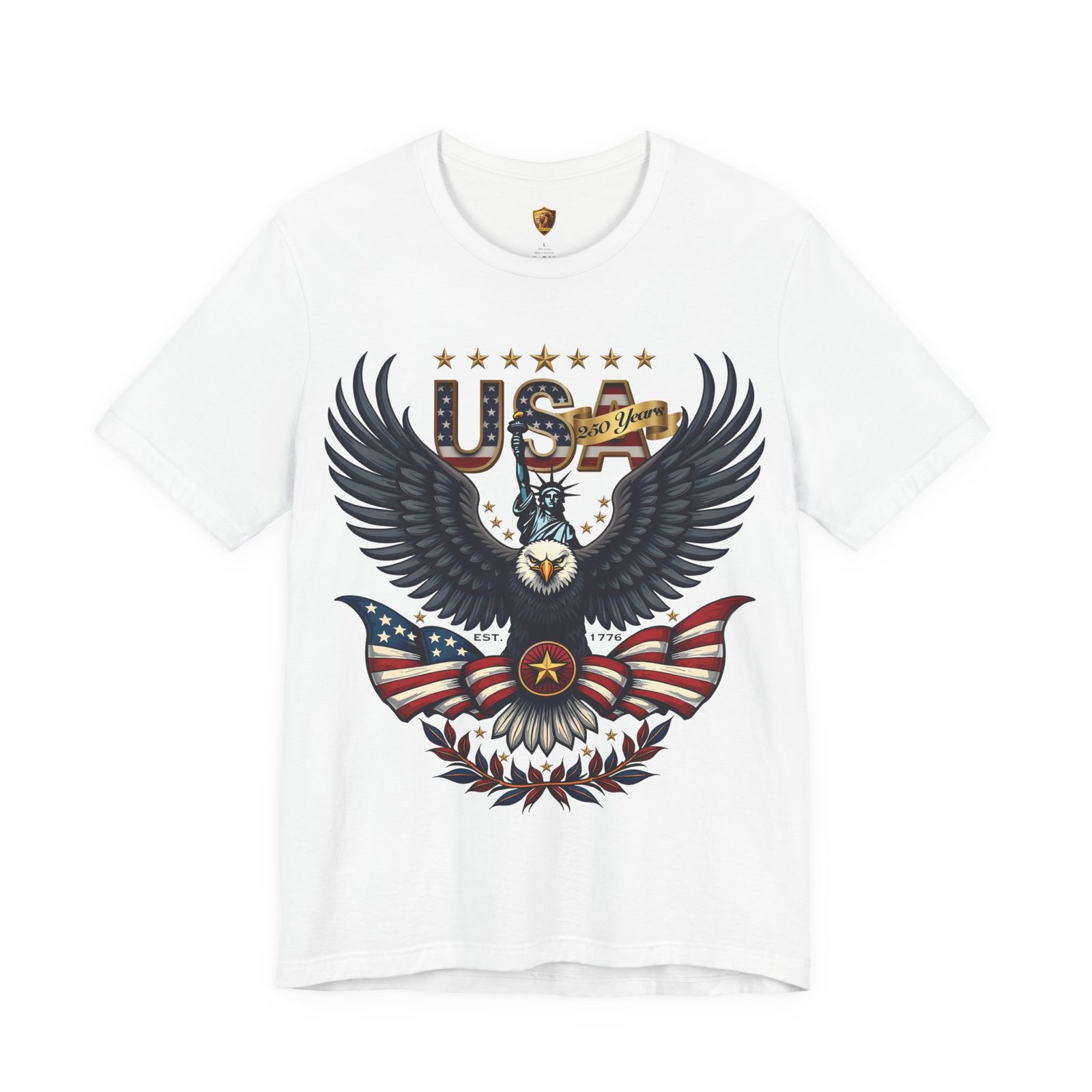 USA Eagle Tee - Patriotic American Flag Graphic T-Shirt - Image 3